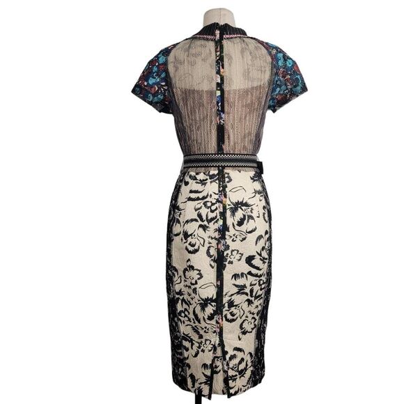 Rare Anthropologie Beguile by Byron Lars Margot Pencil Dress Sz 8 Vivrant Colorf - Picture 7 of 11